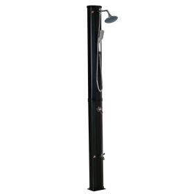 Outsunny Outdoor Solar Shower, 9.2 Gallon, Rainfall & Handheld Spray, Temperature Control, Brown