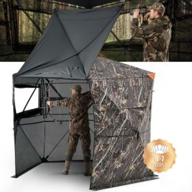 Portable Hunting Blind See Through Ground Deer Blinds 6-7 Person Carrying Bag