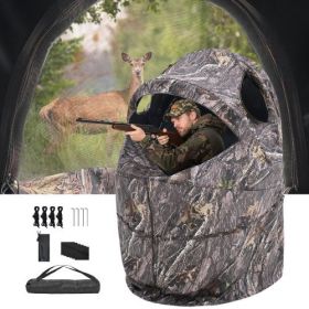 Single Person Portable Hunting Blind Ground Deer Duck Blind with Carrying Bag